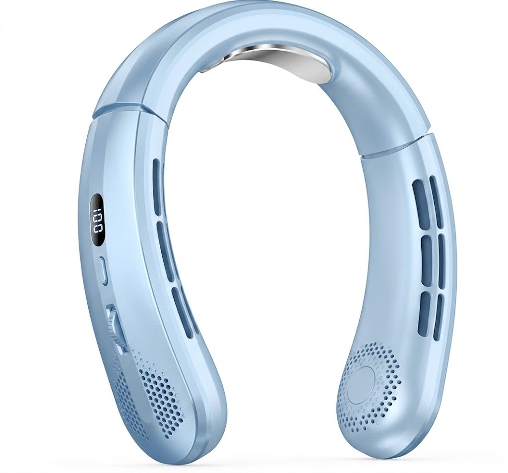 EaseHaus Portable Neck Fan - Light Blue